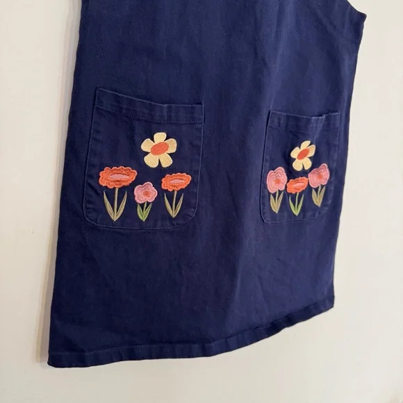 ModCloth Princess Highway Enid Floral Embroidered Pinny Overall Dress Size 6 - Picture 2 of 8